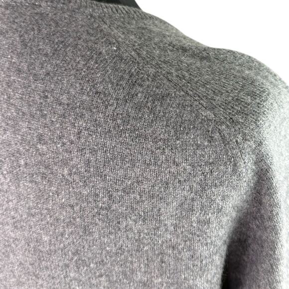 Pringle Cashmere Sweater V-Neck Made in Scotland Soft Knit Heather Gray Size 44 - Picture 2 of 11